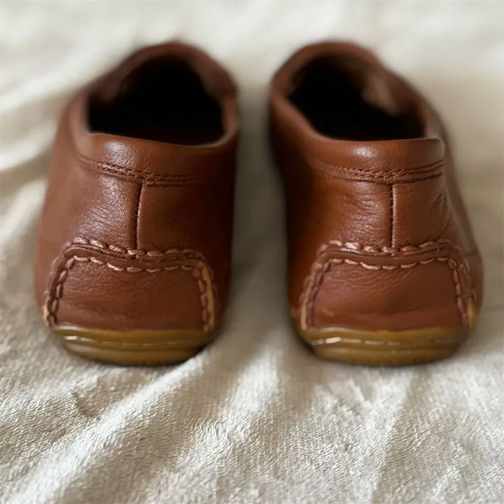 Coach Mary Lock UpWomen's Brown Leather Loafer Flats Size 10B Slip-On Casual - Picture 3 of 9